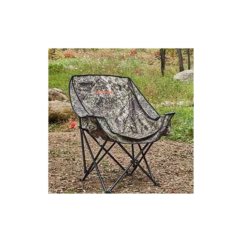  KingCamp Oversize Camping Folding Sofa Chair Padded Seat with Cooler Bag and Armrest Cup Holder, Black&Dark Gray (Camouflage)