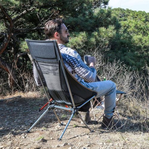  KingCamp Folding Camping Chairs Outdoor Lightweight Camp Chair for Outside Hiking Travel Beach Black