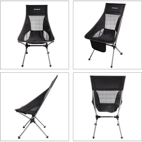  KingCamp KC1908_Black-USVC1 Camping Chair, one Size, BLACK1