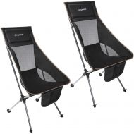 KingCamp KC2012 Camping-Chairs, ONE Size, Black-2 PCs