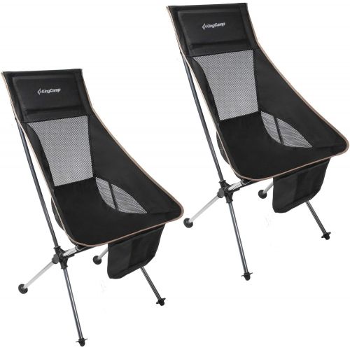  KingCamp KC2012 Camping-Chairs, ONE Size, Black-2 PCs