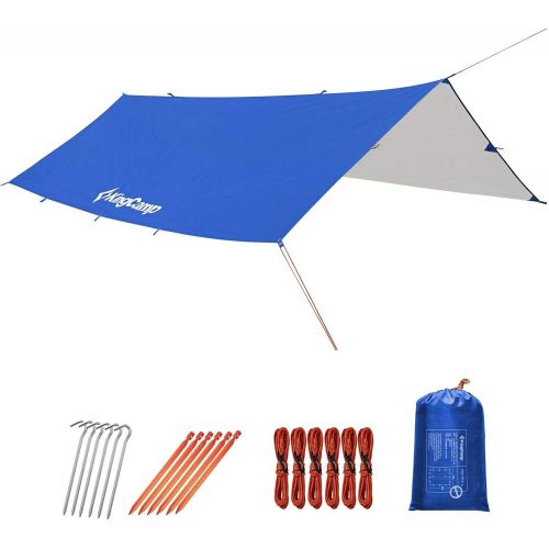  KingCamp Heavy Duty Camping Folding Director Chair + KingCamp Rain Fly Tarp-Lightweight, Portable Tent Tarp