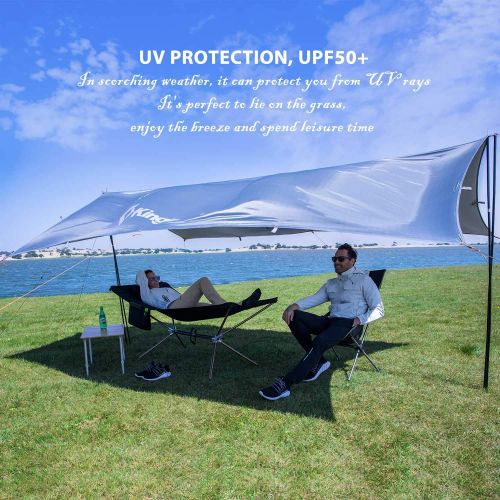  KingCamp Heavy Duty Camping Folding Director Chair + KingCamp Rain Fly Tarp-Lightweight, Portable Tent Tarp