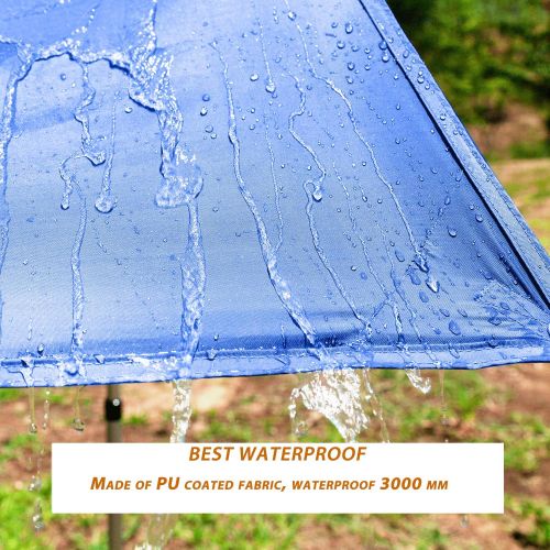  KingCamp Camping Tarp 10ft/13ft Oversize Tarp for Camping Lightweight Tearproof Hammock Rain Fly Waterproof Tarp with Silver Coating UPF50+ UV Protection for Backpacking Hiking Tra