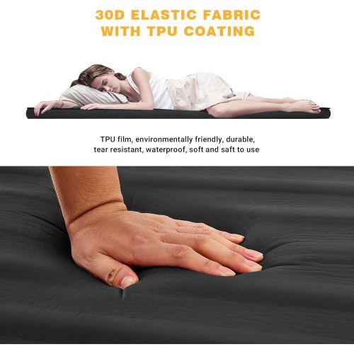  KingCamp 3D Double Self-Inflating Sleeping Pad Air Mattress for Camping Lightweight Inflatable Sleeping Pad Protable 3 Inch Waterproof for Backpacking Traveling and Hiking.