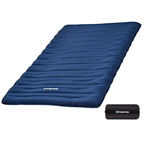  KingCamp Deluxe Inflatable Sleeping Pad for Camping, Luxury Ultra-Comfortable Air Mattress Lightweight Mat for Backpacking, Car Camping Hiking, Tent, Cot and Travel, Single and Dou