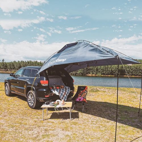  KingCamp Awning Shelter SUV Tent Auto Canopy Portable Camper Trailer Tent Roof Top Car Shelter for Beach SUV MPV Hatchback Minivan Sedan Family Camping Outdoor