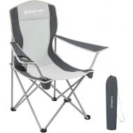 KingCamp Camping Chair Folding Portable Lightweight Quad Chair with Mesh Cup Holder for Outdoor, Hiking, Fishing, Picnic, with Carry Bag