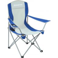 KingCamp Camping Chair Folding Lightweight Padded Quad Rod Portable Chair with Mesh Cup Holder for Outdoor, Hiking, Fishing, Picnic, with Carry Bag