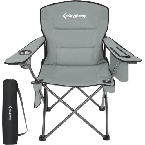  KingCamp Heavy Duty Oversized Folding Camping Chairs Outdoor Portable Lawn Adults Chairs for Outside Camp, Sports, Beach, Fishing