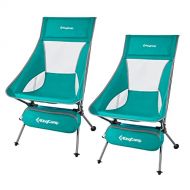 KingCamp Lightweight High Back Camping Chair Compact Folding Chair Ultralight Backpacking Chairs with Headrest & Side Pocket & Carry Bag, Heavy Duty 330lbs for Camping, Traveling,