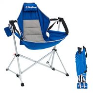 KingCamp Folding Hammock Camping Chair Swing Rocking Chair Reclining Lounger Beach Chair for Outdoor Patio Lawn Backyard Picnic