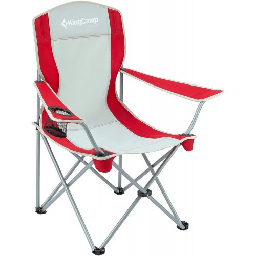  KingCamp Folding Camping Chair Lightweight Portable Quad Chair for Outdoor Sports Hiking Fishing Picnic with Cup Holder and Carry Bag