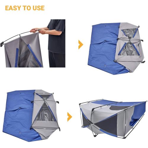  KingCamp Camping Shower Tent Oversize Space Privacy Tent Portable Outdoor Shower Tents for Camping with Floor Changing Tent Dressing Room Easy Set Up Shower Privacy Shelter 1 Room/