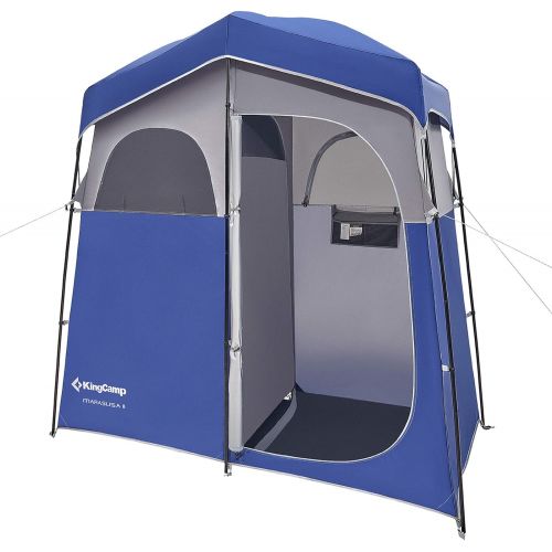  KingCamp Camping Shower Tent Oversize Space Privacy Tent Portable Outdoor Shower Tents for Camping with Floor Changing Tent Dressing Room Easy Set Up Shower Privacy Shelter 1 Room/