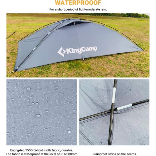  KingCamp Awning Shelter SUV Tent Auto Canopy Portable Camper Trailer Tent Roof Top Car Shelter for Beach SUV MPV Hatchback Minivan Sedan Family Camping Outdoor