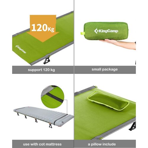  KingCamp Cots Ultralight Sleeping Cots Oversized Folding Camping Cots for Adults Extra Wide Sleeping Cots for Adults Portable Cot for Outdoors Travel Backpack Cot Foldable Camping