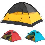KingCamp Camping Backpacking Tent 2-3 Person 2-in-1 Portable Durable Waterproof Roomy Outdoor Tent for Hiking Outdoor Mountain Travel Music Festivals with Two Doors Easy Setup, 3 S