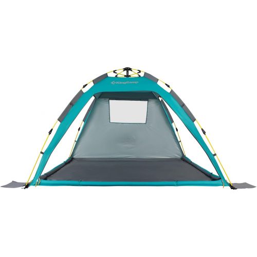  KingCamp Beach Sun Shelter UPF 50+ Family Camping Tent for 4-Person with Detachable Three Side Walls