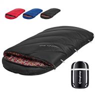 KingCamp -12°C / 10.4°F Lightweight Envelope Down Sleeping Bag, 500 Fill Power, for Camping, Hiking, Backpacking - 4 Colors