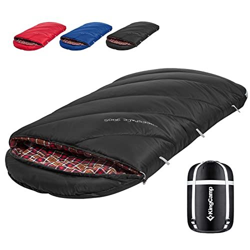  KingCamp -12°C / 10.4°F Lightweight Envelope Down Sleeping Bag, 500 Fill Power, for Camping, Hiking, Backpacking - 4 Colors