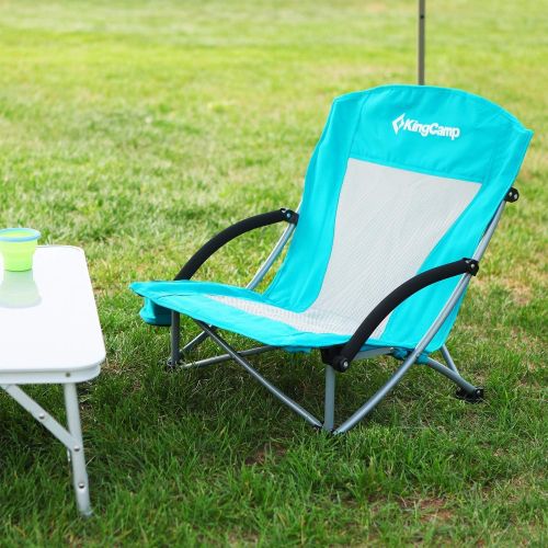  KingCamp Camping Chair, Lightweight Multi-Color Folding Beach Chair for Garden Lawn Picnic Concert, Outdoor Chair Low and High Mesh Back Two Versions캠핑 의자