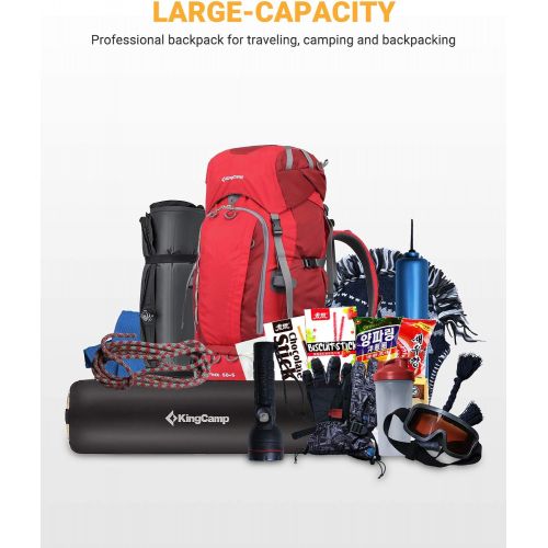  KingCamp 55L/75L Internal Frame Camping Backpacks for Outdoor Sports