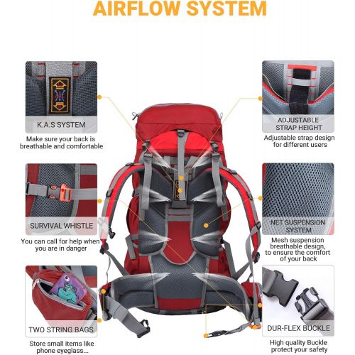 KingCamp 55L/75L Internal Frame Camping Backpacks for Outdoor Sports