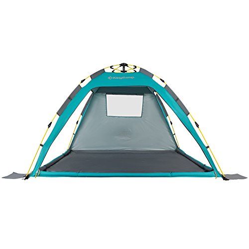  KingCamp Beach Sun Shelter UPF 50+ Family Camping Tent for 4-Person with Detachable Three Side Walls