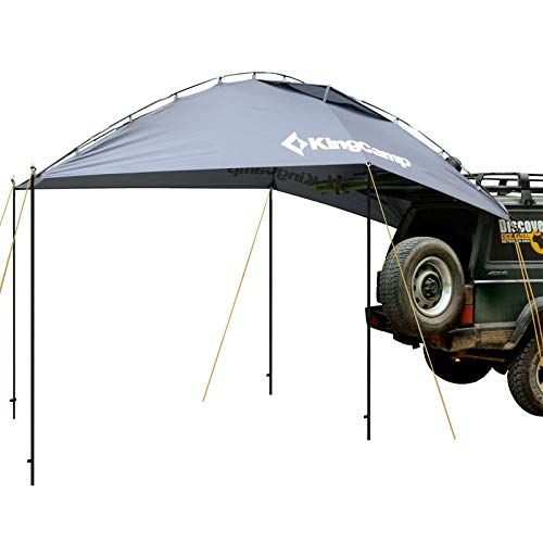  KingCamp SUV Tent Versatility Waterproof Car Awning Sun Shelter, Portable Auto Canopy Camper Trailer Sun Shade for Camping, Outdoor, SUV, Beach 124”X 84.6”