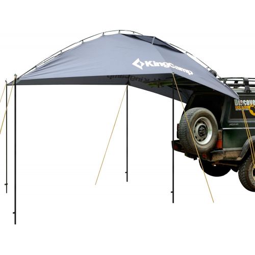  KingCamp SUV Tent Versatility Waterproof Car Awning Sun Shelter, Portable Auto Canopy Camper Trailer Sun Shade for Camping, Outdoor, SUV, Beach 124”X 84.6”