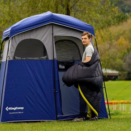  KingCamp Camping Shower Tent Oversize Space Privacy Tent Portable Outdoor Shower Tents for Camping with Floor Changing Tent Dressing Room Easy Set Up Shower Privacy Shelter 1 Room/