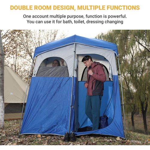  KingCamp Camping Shower Tent Oversize Space Privacy Tent Portable Outdoor Shower Tents for Camping with Floor Changing Tent Dressing Room Easy Set Up Shower Privacy Shelter 1 Room/