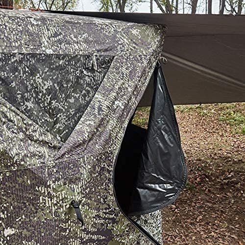  KingCamp Hunting Blind 270 Degree See Through with Carrying Bag 3 Person Ground Blinds for Deer Hunting Pop Up Turkey Blinds for Hunting Ground Blinds Portable Durable Camouflage T