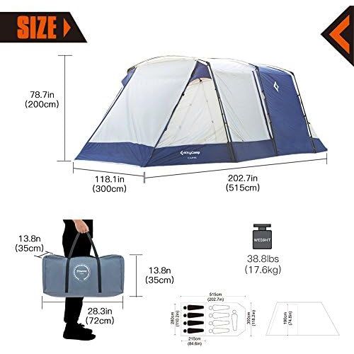  KingCamp Melfi Plus SUV Car Tent 3 Seasons 4-6 Person Multifunctional, Suitable Camping Traveling Family Outdoor Activities