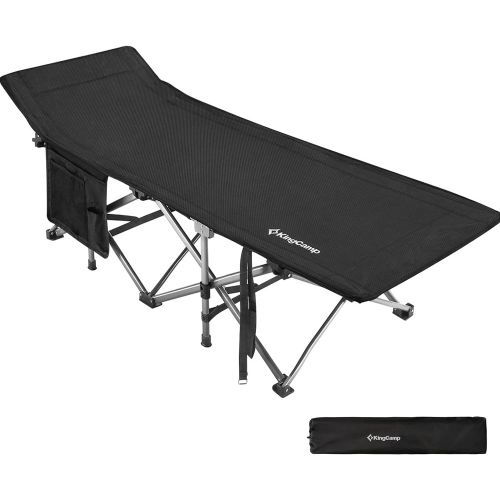  [아마존베스트]KingCamp Folding Bed Camping Portable Cot with Carry Bag,Support Up to 264 LBS