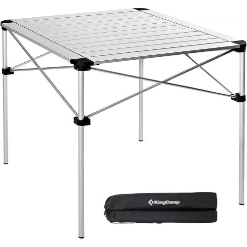  KingCamp KC3961_Silver Camping Table, 27.5×27.5×27.1