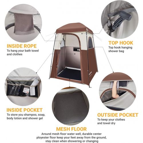  KingCamp Oversize Outdoor Easy Up Portable Dressing Changing Room Shower Privacy Shelter Tent