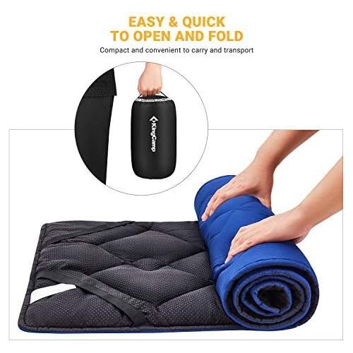  KingCamp Camping Sleeping Cot Pad Cotton Mat Ultralight Soft 1 ” Thick Sleeping Mat Perfect for Camp Cot Bed Indoor or Outdoor