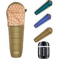 KingCamp Lightweight Backpacking Sleeping Bag Ultralight Mummy Compact Sleeping Bag Perfect for Backpacking, Hiking, and Camping Warm & Cold Weather Sleeping Bags for Adults Kids &