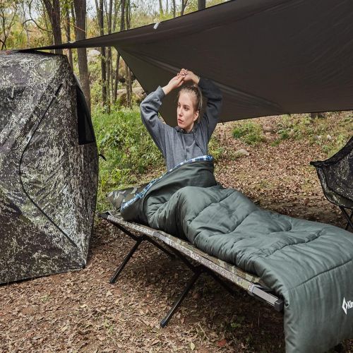  KingCamp Sleeping Bags for Adults Cold Weather XXL Cotton Flannel Sleeping Bag for Winter Camping Hunting Fishing 3-in-1 Sleeping Bag with Removable Liner
