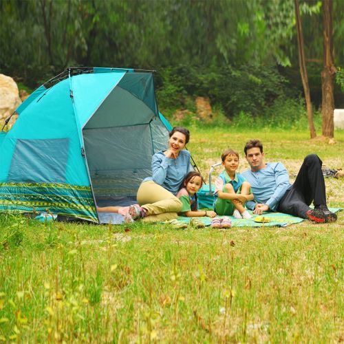  KingCamp Beach Tent Sun Shade Shelter Oversize with Extention Floor Privacy Door Semi-Closed Structure Portable Easy Set Up Instant UV Protection