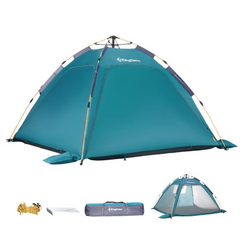  KingCamp Quick Up 3-4 Person Breathable Cabana Beach Sun Shelter Tent with Detachable Three Side Walls