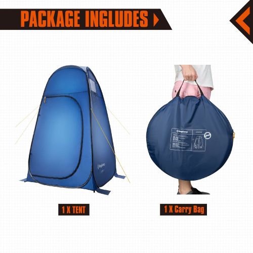  KingCamp Pop Up Dressing Changing Tent Shower Room Detachable Floor for Camping Outdoor Beach Toilet Portable with Carry Bag