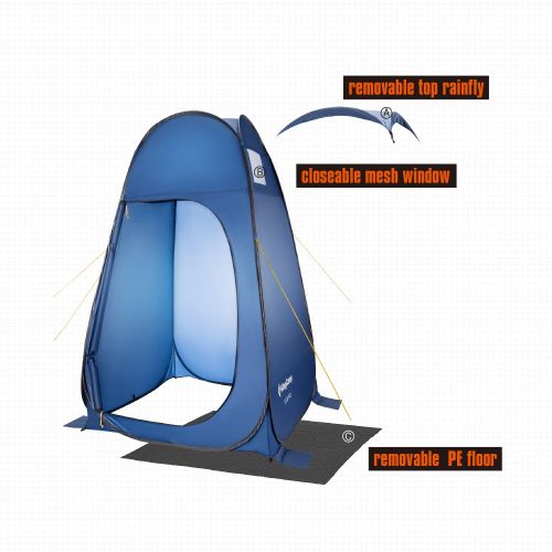  KingCamp Pop Up Dressing Changing Tent Shower Room Detachable Floor for Camping Outdoor Beach Toilet Portable with Carry Bag