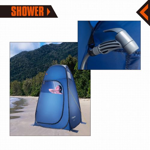  KingCamp Pop Up Dressing Changing Tent Shower Room Detachable Floor for Camping Outdoor Beach Toilet Portable with Carry Bag