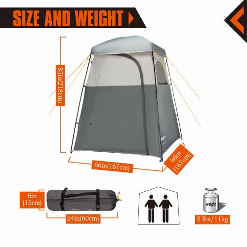  KingCamp Oversize Xtra Wide Privacy Shelter Tent, Easy Set Up Portable Outdoor Dressing Changing Room