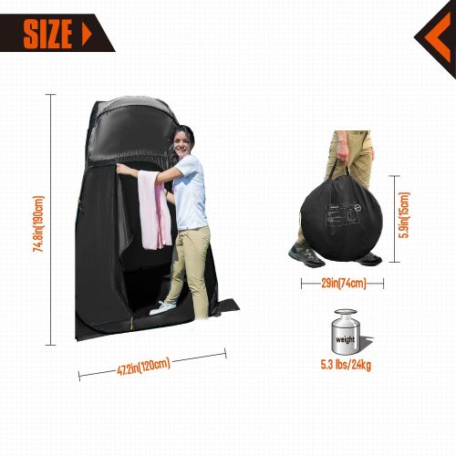  KingCamp Portable Pop Up Privacy Shelter Dressing Changing Privy Tent Cabana Screen Room w Weight Bag for Camping Shower Fishing Bathing Toilet Beach Park, Carry Bag Included