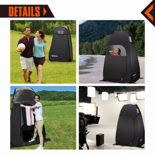  KingCamp Portable Pop Up Privacy Shelter Dressing Changing Privy Tent Cabana Screen Room w Weight Bag for Camping Shower Fishing Bathing Toilet Beach Park, Carry Bag Included
