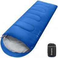 KingCamp XL Sleeping Bag (87x31.5), 3-4 Season Lightweight Waterproof Wide Oversized Adults Sleeping Bag for Camping, Backpacking, Hiking, Purple, Pink, Red, Blue, Green, Gray